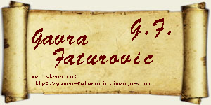 Gavra Faturović vizit kartica